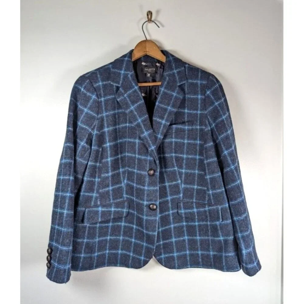 Talbots Blazer‎ Women's Size 18W Wool Jacket Duck Lined Academia Career Preppy